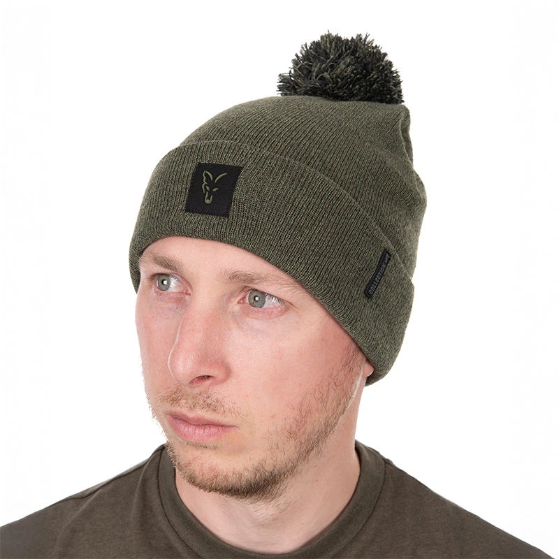 Fox Collection Bobble Hat Green/Black